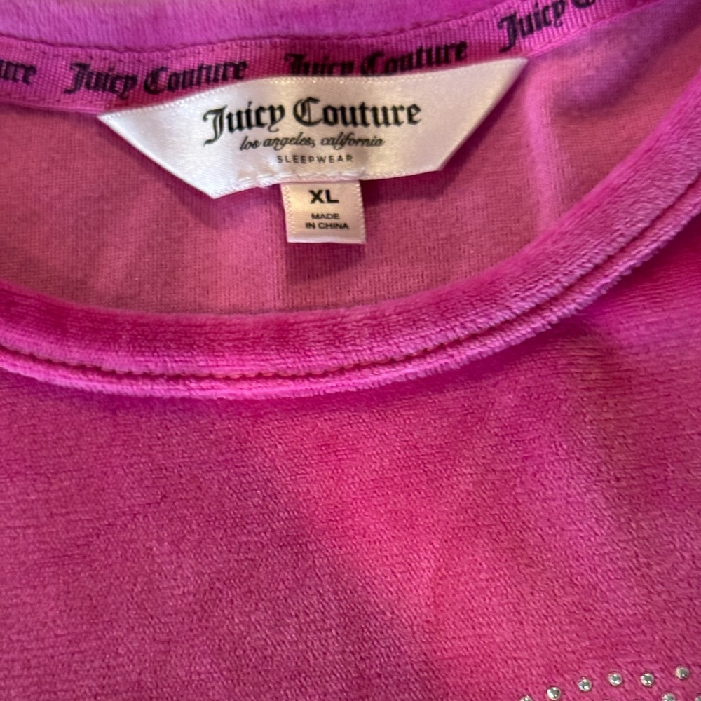 Juicy Couture Pink Velour Lounge Set Size XL - Picture 10 of 10